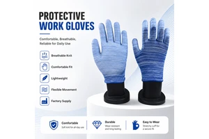 High Quality Wear-Resistant Lightweight Nylon PU Coated Safety Gloves for Daily Protection