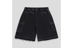 Summer Men's Denim Shorts Baggy Jean Style 5 Inch Breathable Quick Dry Color Fade Proof Eco-Friendly Cotton Shorts