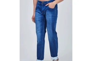 Best Selling Men's Casual Solid Breathable Skinny Jeans Regular Fit with Mid Waist Softener Wholesale in Low Price