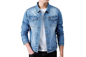 New Arrival Men's Denim Jacket High Quality Jean Work Coat Design Casual Streetwear Cotton Jacket for Autumn OEM Fashionable