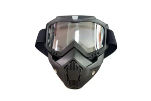Detachable Shield Full Face Tactical Mask Adjustable Comfortable Motorcycle Cycling Paintball Safety Goggle Face Shield