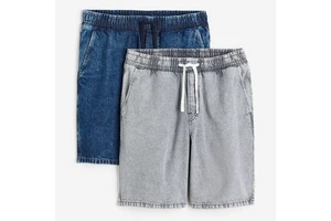 Customized Men's Casual Loose Knitted Denim Shorts Mid Waist-Wholesale