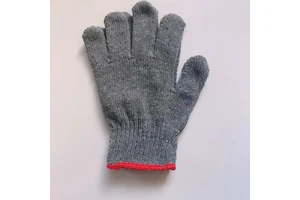 Wholesale DINGDING HS75 7/10 Gray Color Pure Cotton Knitted Anti-Impact Comfortable Breathable Preventive Hand Safety Gloves