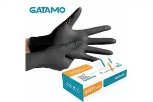 SN038 Cheap Food Grade Bulk Disposable Nitrile Gloves Powder Free Beauty Kitchen Black Tattoo Examination Nitrile Gloves
