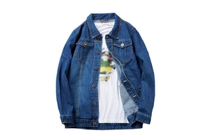 2025 Autumn/Winter Unisex Denim Jacket Vintage Formal Y2K Style Large Sizes 7XL-8XL 100% Cotton Casual Streetwear Print Button