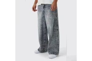 Direct Factory OEM ODM Custom Men Outfit Baggy Fit Black Jeans Pants Designer New Release Original Fit Denim Baggy Jeans Big Boy