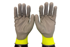 Wholesale Breathable Seamless Knit Polyester PU Coated Cut Proof Multicolor Safety Gloves for Precision Assembly