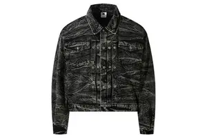 High Quality Custom Denim Men Jacket Streetwear Distressed Acid Wash Trucker Denim Jeans Jacket