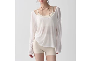 Newest Fashion Clean Fit Women's Yoga Top Sports Quick Dry Fitness Long Sleeve Ultra Thin White Comfortable Breathable Square