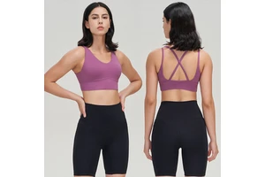 DTL-WX33 Women's Sports Bra U Neck With Pads Bra Yoga Tank Fitness Yoga Workout Running Top