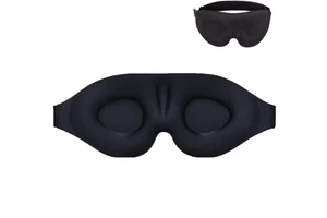 Wholesale Adjustable Travel Private Label Eye Mask Custom Blackout 3D Contoured Foam Sleeping Eye Mask