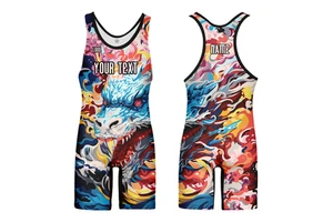 Custom Men Women Youth Wrestling Singlet Training Uniform Breathable Athletic Sleeveless Jumpsuit Design Your Pattern