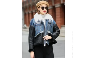 High Premium High Quality Fashionable Women's Custom Washed Denim Jeans Jacket Autumn Winter Vintage Style OEM Service