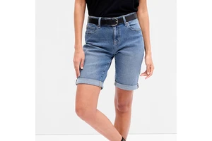Mid-Waist Women's Straight Denim Shorts Summer Streetwear Skinny Fit Breathable Quick Dry 100% Cotton High Quality Button Made