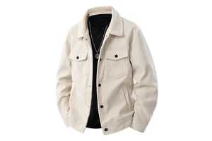 Summer New Denim Hooded Casual Cool Light Plush Pocket Zipper Breathable Waterproof Solid Color Men's Jacket