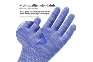Low Price Dotted Nylon Yarn Puncture-Resistant 12 oz Protective Safety Gloves for Construction
