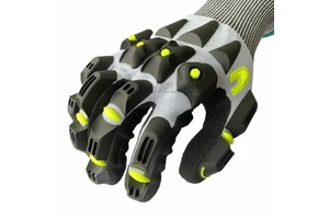Custom logo Level 3 Impact Resistant Nitrile Coated Gloves Level 5 Anti-Cut Gloves for Mechanic Construction Use