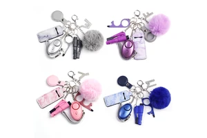 Safety Keychain Set Wholesale Self Defense Keychain Bulk Alarm Whistle Self Defense Keychain Set Self Defense for Women