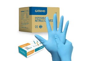 For SN014 Wholesale Powder Free Nitrile Gloves 100pcs 3.5mil 4mil 5 Mil 6mil Resistant Safety Work Blue Disposable Sizes
