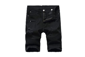 Casual Men’s Washed Denim Shorts Slim Fit Street Style Comfortable Everyday Shorts