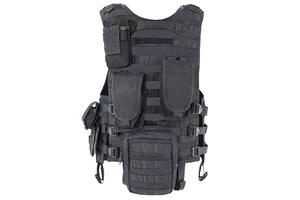 Double Safe Custom RTS Black Other Personal Defense Equipment Polyester MOLLE Armor Security Safety Tactical Vest for Men