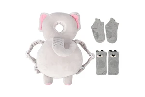 Eversoul Baby Proofing Products Walker Cushion Backpack Wear Protective Head Knee Pads Socks Set Baby Head Protector For Infants