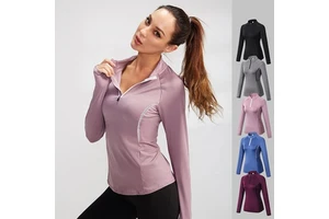 Yoga Clothes Fitness Air-permeable Hollow-out Long-sleeved Running Top Loose Mesh Sports Blouse Women