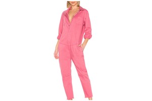 Factory Wholesale Women's Denim Utility Jumpsuit With High Waist Breathable Frayed Hem Casual Jumpsuit