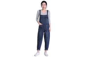 2024 Plus Size 8XL Denim Pants Maternity Pants Overalls Girls Suspender Jeans Loose Casual Jeans Jumpsuit for Ladies