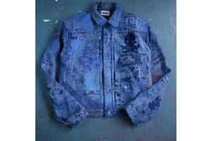 DiZNEW Jeans Jacket Customized Embroidered Printed Heavyweight Washed Denim Jacket for Men