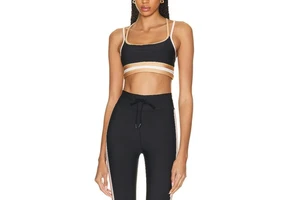 Contrast Color Yoga Tops Ladies Activewear Yoga Bra Women Hollow Back Exercise Wear Black and White Yoga Set for TraIning