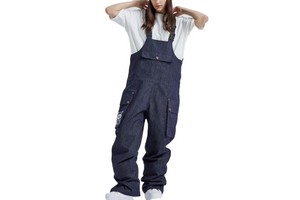 Women's Denim Overalls With Pockets And Adjustable Straps Washed Cotton Jumpsuit For Women's and Men's