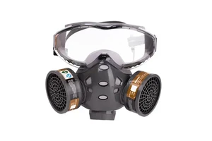 Hot Sale Silicone Respiratory Mask With Safety Goggles Anti Chemical Gas Respirator