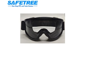 Black Dirt-proof Industrial Eye Protection Safety Goggles with Foam and Elastic Band Anti-fog