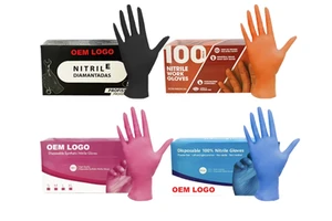 3 Mil Disposable Safety Gloves for Tattoo Kitchen Garden Hotel Spa Beauty Salon-Nail Art Latex Free Powder Free Nitrile Glove