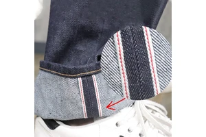 Straight Leg 14 OZ Selvedge Raw Denim Men Jeans Customized Wide Fit Vintage Heavyweight Raw Selvedge Denim Fabric Jeans