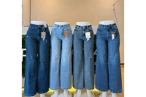 Women's Winter Mid Rise Loose Flared Cargo Jeans Denim Pants Quick Dry Spandex/Cotton American Style Retro