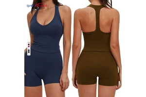 New Arrivals Women Sexy Plus Size Beautiful Back Sports Bra Fitness Soft Underwear Running Breathable Yoga Tops with Breast Pads