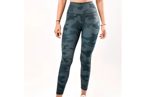 High Quality Women's Yoga Pants Organic Cotton Breathable Active-Wear With Unique Print Logo on Waist For Fitness Wear
