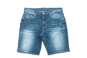 Custom Summer Casual Eco-Friendly Solid Denim Shorts Men Mid Waist Skinny Slim Fit 100% Cotton