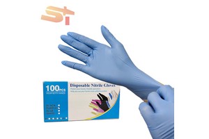 SIKE 100% Nitrile Disposable Safety Gloves 3-5 Mil Anti-Cut Anti-Impact Anti-Slip General Purpose Silicone-Free Powder-Free