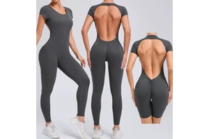 Jumpsuit Custom Backless Playsuits & Bodysuit Yoga Wear One Piece Sports Jumpsuit