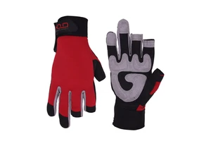 PRI Premium Protection High Dexterity 3 Fingerless Spandex Back Breathable Mechanical Safety Working Gloves