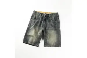 Custom Men's Jeans Shorts Mens Denim Shorts Streetwear Rhinestone Denim Shorts for Men