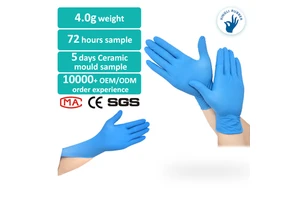 100pcs/box Machine Chemical Resistant Hand protection Food Handling Safety Powder Free Disposable Nitrile Glove
