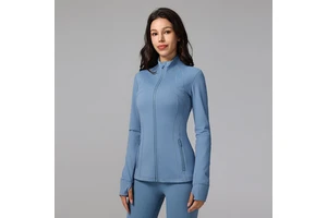 Yoga Jacket, Autumn - Winter Yoga Top, Breathable Fitness Stand - Collar Slim - Fit Sports Jacket