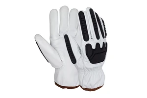 High Impact Mechanical Resistant Work Leather Thumb Rigger Driver Working Cut Level 5 Safety Protection Gloves