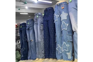 2025 Hot-selling Women Casual Stretch Washed Denim Fashionable Straight Pants Jeans Women's High Waist Jeans Pants