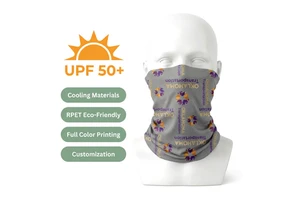 Universal Size Seamless Neck Gaiter UPF 50+ Custom Logo Tube Bandana Ice Feeling Cooling Face Mask For Fitness Yoga Gym Classes