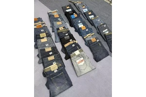 5.5 Dollar TJF005 Size 29-38 Real Long Pants New Brand Men's Jeans Trousers High Waist Boyfriend Jeans Pants , Black and Blue